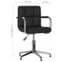 Drehbare Esszimmerstühle 6-teilig aus schwarzem Kunstleder von vidaXL, Essstühle - Ref: Foro24-3088083, Preis: 431,40 €, Raba...