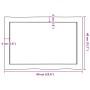 Tablero mesa madera tratada borde vivo marrón 60x40x(2-4) cm