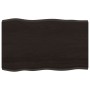 Tablero mesa madera tratada borde vivo marrón 80x50x(2-4) cm