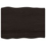 Tablero mesa madera tratada borde vivo marrón 80x60x(2-4) cm