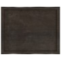 Tablero mesa madera tratada borde vivo marrón 80x60x(2-4) cm