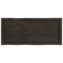 Tablero mesa madera tratada borde vivo marrón 100x40x(2-4) cm