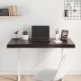 Tablero mesa madera tratada borde vivo marrón 100x40x(2-6) cm