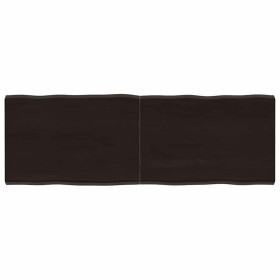 Tablero mesa madera tratada borde vivo marrón 120x40x(2-4) cm