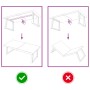 Tablero mesa madera tratada borde vivo marrón 120x50x(2-4) cm