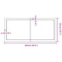 Tablero mesa madera tratada borde vivo marrón 120x50x(2-6) cm
