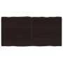 Tablero mesa madera tratada borde vivo marrón 120x60x(2-4) cm