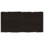 Tablero mesa madera tratada borde vivo marrón 120x60x(2-6) cm