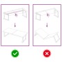 Tablero mesa madera tratada borde vivo marrón 140x50x(2-6) cm