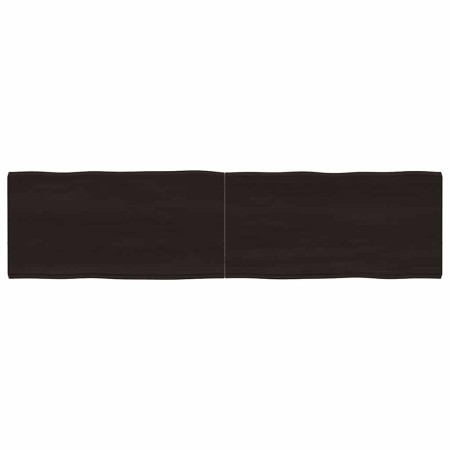 Tablero mesa madera tratada borde vivo marrón 160x40x(2-4) cm