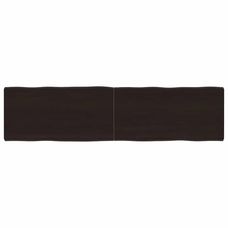 Tablero mesa madera tratada borde vivo marrón 160x40x(2-6) cm