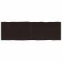 Tablero mesa madera tratada borde vivo marrón 160x50x(2-4) cm