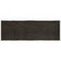 Tablero mesa madera tratada borde vivo marrón 160x50x(2-4) cm
