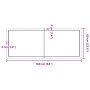 Tablero mesa madera tratada borde vivo marrón 160x60x(2-4) cm