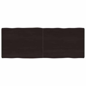 Tablero mesa madera tratada borde vivo marrón 160x60x(2-6) cm