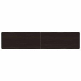 Tablero mesa madera tratada borde vivo marrón 180x40x(2-4) cm