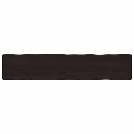 Tablero mesa madera tratada borde vivo marrón 200x40x(2-4) cm