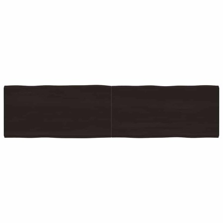 Tablero mesa madera tratada borde vivo marrón 200x50x(2-4) cm
