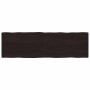 Tablero mesa madera tratada borde vivo marrón 200x60x(2-6) cm