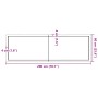 Tablero mesa madera tratada borde vivo marrón 200x60x(2-6) cm