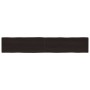 Tablero mesa madera tratada borde vivo marrón 220x40x(2-4) cm