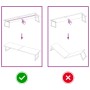 Tablero mesa madera tratada borde vivo marrón 220x50x(2-6) cm