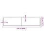 Tablero mesa madera tratada borde vivo marrón 220x50x(2-6) cm