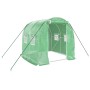 Invernadero con estructura de acero verde 4 m² 2x2x2 m