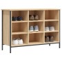 Schuhregal aus Sonoma-Eichenholzwerkstoff, 100 x 35 x 70 cm von vidaXL, Schuhregale und Schuhorganisatoren - Ref: Foro24-8318...