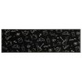 Alfombra de cocina lavable terciopelo negro Morning 45x150 cm