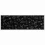 Alfombra de cocina lavable terciopelo negro Morning 60x180 cm