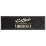 Alfombra de cocina lavable terciopelo texto café 45x150 cm