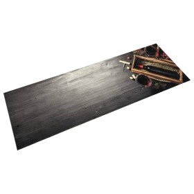 Alfombra de cocina lavable terciopelo botella de vino 45x150 cm