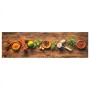 Alfombra de cocina lavable terciopelo dibujo especias 45x150 cm