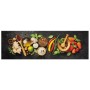 Alfombra de cocina lavable terciopelo dibujo especias 60x180 cm
