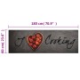 Alfombra de cocina lavable terciopelo texto Cooking 60x180 cm