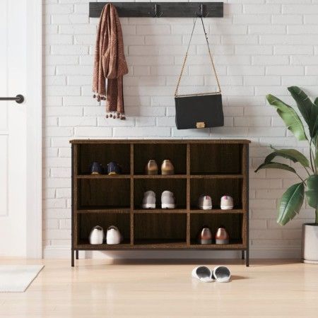 Engineered wood shoe rack, brown oak, 100x35x70 cm by vidaXL, Shoe racks and shoe organizers - Ref: Foro24-831847, Price: 65,...