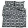 Gray cotton duvet cover set 200x200 cm by vidaXL, Duvet covers - Ref: Foro24-136050, Price: 26,60 €, Discount: %