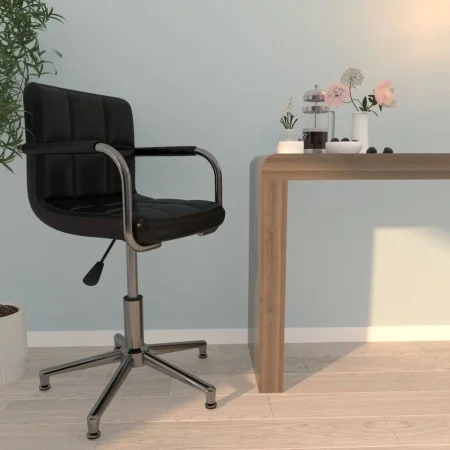 Drehbarer Bürostuhl aus schwarzem Kunstleder von vidaXL, Bürostühle - Ref: Foro24-334750, Preis: 99,49 €, Rabatt: %