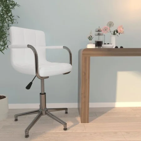 Silla de oficina giratoria de cuero sintético blanco by vidaXL, Office chairs - Ref: Foro24-334749, Price: 99,61 €, Discount: %