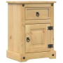 Mesita de noche Corona madera maciza de pino 45x35x64 cm