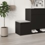 Engineered wood black stool box 40.5x40x40 cm by vidaXL, Storage baskets - Ref: Foro24-808775, Price: 46,91 €, Discount: %