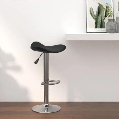 Küchenhocker aus verchromtem Stahl und schwarzem Kunstleder von vidaXL, Küchenhocker - Ref: Foro24-335080, Preis: 66,11 €, Ra...