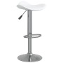Taburete de cocina de acero cromado y cuero artificial blanco de vidaXL, Taburetes de cocina - Ref: Foro24-335079, Precio: 67...