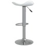 Taburete de cocina de acero cromado y cuero artificial blanco de vidaXL, Taburetes de cocina - Ref: Foro24-335079, Precio: 67...