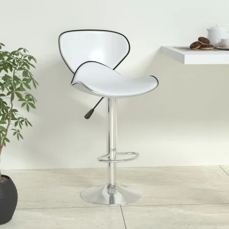 Taburete de cocina cuero sintético blanco de vidaXL, Taburetes de cocina - Ref: Foro24-335129, Precio: 84,01 €, Descuento: %