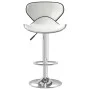 Taburete de cocina cuero sintético blanco de vidaXL, Taburetes de cocina - Ref: Foro24-335129, Precio: 84,01 €, Descuento: %
