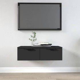 Armario de pared madera de ingeniería negro 68x30x20 cm de vidaXL, Estantes y estanterías - Ref: Foro24-811395, Precio: 69,39...