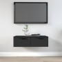 Schwarzer Wand-Schrank aus Ingenieurholz 68x30x20 cm von vidaXL, Regale und Regale - Ref: Foro24-811395, Preis: 69,39 €, Raba...