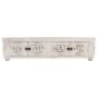 Mueble de TV de madera maciza de mango blanco 140x30x35 cm